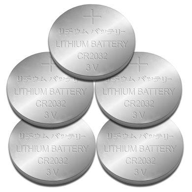 Batería CMOS CR2032 BROBOTIX - Pack 5 pzs, Litio 3V, Larga Duración