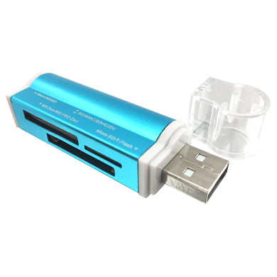 Lector USB BROBOTIX 180420A - USB 2.0 Azul, Transferencia Rápida
