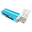Lector USB BROBOTIX 180420A - USB 2.0 Azul, Transferencia Rápida