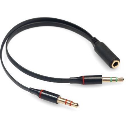 Adaptador Stereo BROBOTIX 651404 - 3.5 mm Hembra a Hembra, 20cm Negro