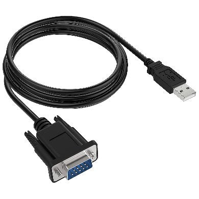 Convertidor USB A Serial DB9 BROBOTIX 963579 - RS-232, 1.8m, Negro Imagen principal del producto