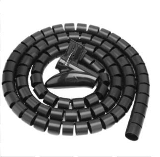 Organizador de Cables BROBOTIX 263533 - Tubo 150cm, Negro
