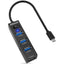 Docking Station BROBOTIX 6001189 - USB 3.0 Tipo C a 4 Puertos USB 3.0