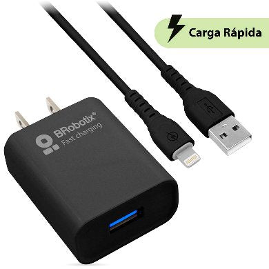 Combo Cargador USB V3.0 Brobotix 6001356 + Cable Lightning - Carga Rápida Imagen principal del producto