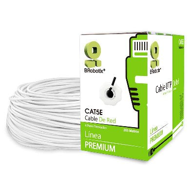 Bobina UTP CAT5e BROBOTIX 6001684 - 305m Interior Blanco CCA