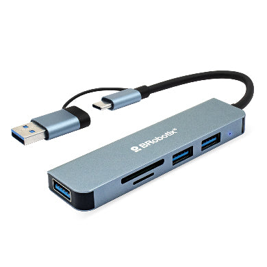 Docking Station BROBOTIX 6005453 - 5 en 1 USB-A y USB-C, 3 Puertos USB Imagen principal del producto