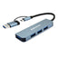 Hub Conector BROBOTIX 6005460 USB A/C 4 en 1 - Dual Type