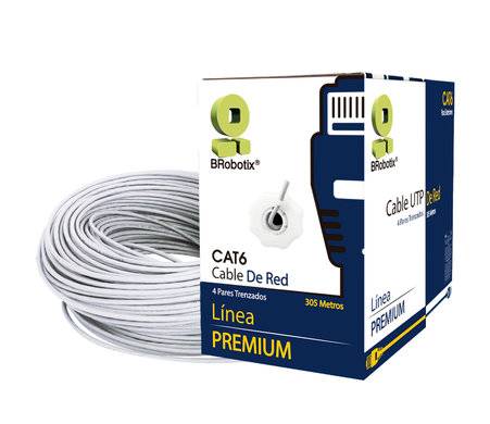 Bobina UTP CAT6 305m BROBOTIX 6006801 - Interior, CCA, Despachador