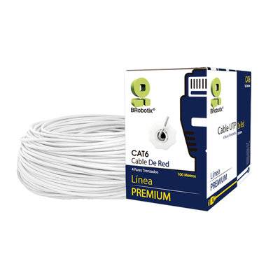Bobina UTP CAT6 BROBOTIX 6006788 - 100m Interior Blanco CCA Imagen principal del producto
