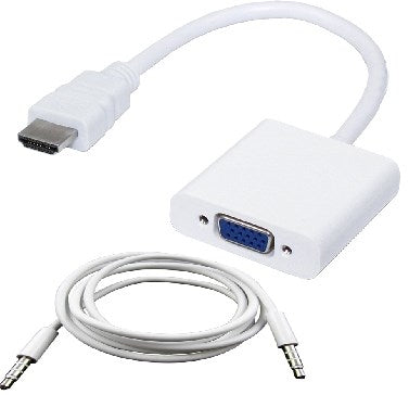 Convertidor HDMI a VGA BROBOTIX 110964B - Adaptador Macho/Hembra Blanco