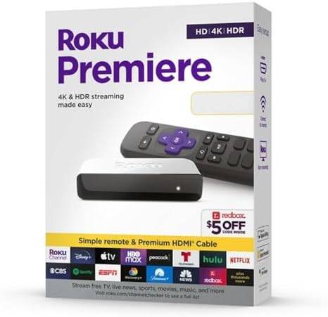 Roku Premiere 3920RW - Streaming Full HD con Cable HDMI Incluido Imagen principal del producto