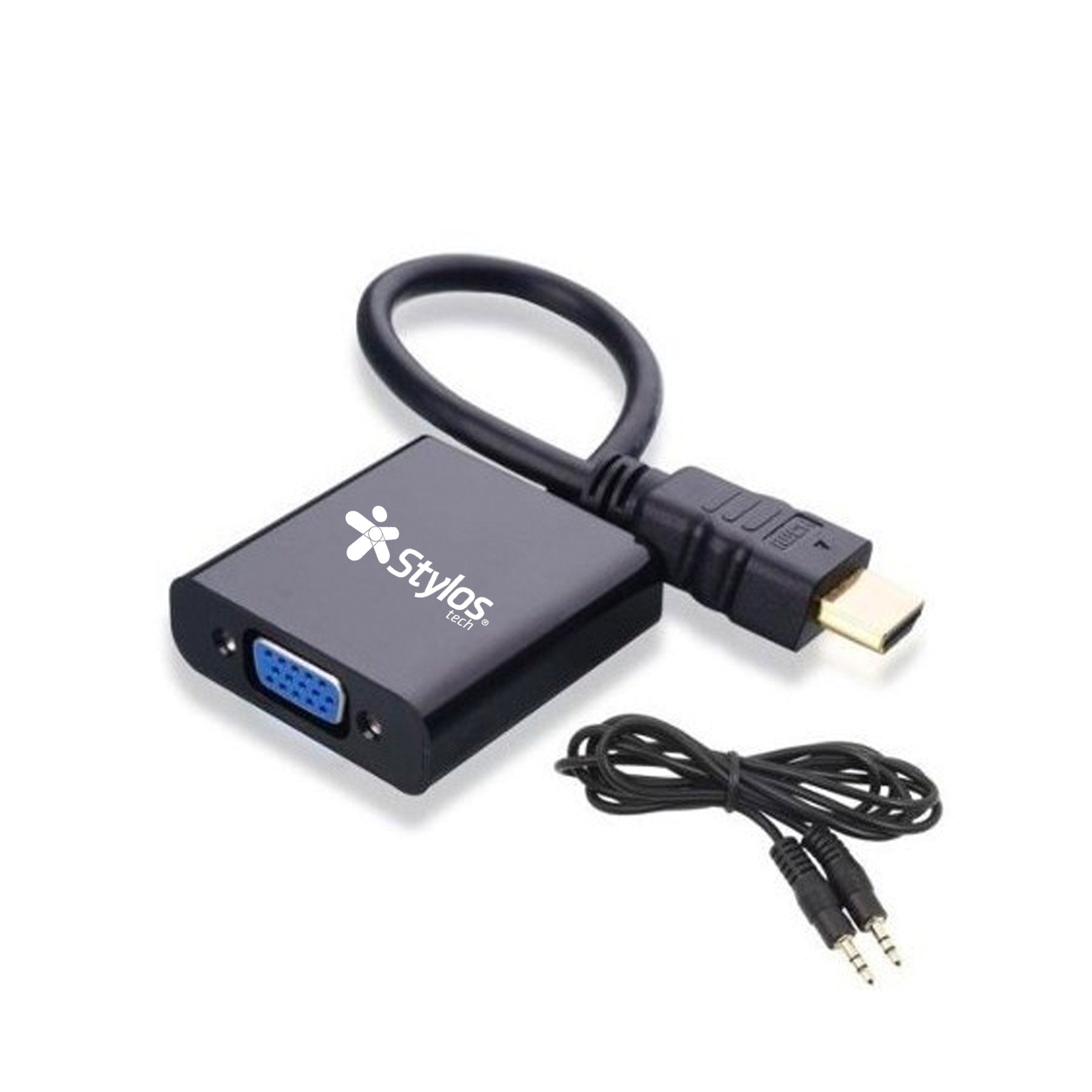 Convertidor HDMI a VGA Stylos STACHV1B - Adaptador de Video Full HD Imagen principal del producto