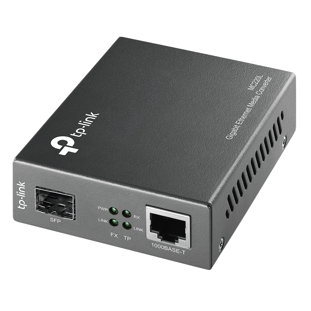 Convertidor multimedia TP-Link MC220L Gigabit - Puerto SFP FX Hot-Swappable Imagen principal del producto