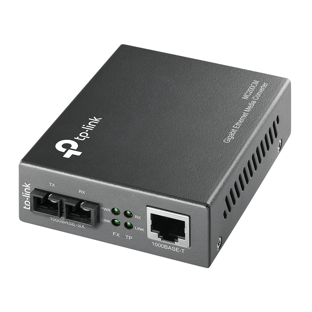 Convertidor multimedia TP-LINK MC200CM Gigabit - Amplía distancia fibra óptica