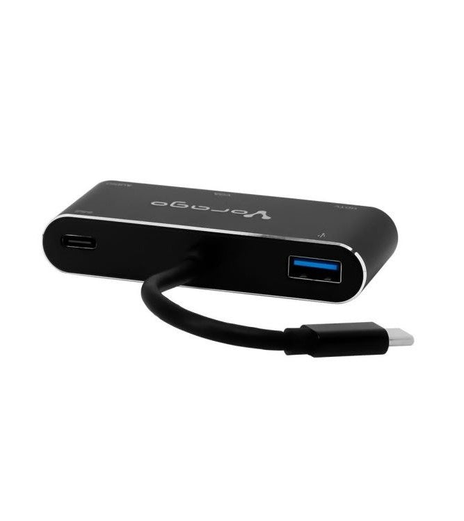 Convertidor USB Tipo C Vorago ADP-350 5 en 1 - HDMI, VGA, USB 3.0, Audio