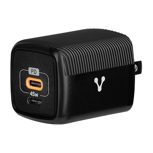 Cargador Vorago AU-402-BK Pared USB-C 45W Fast Charge 3.0 Negro