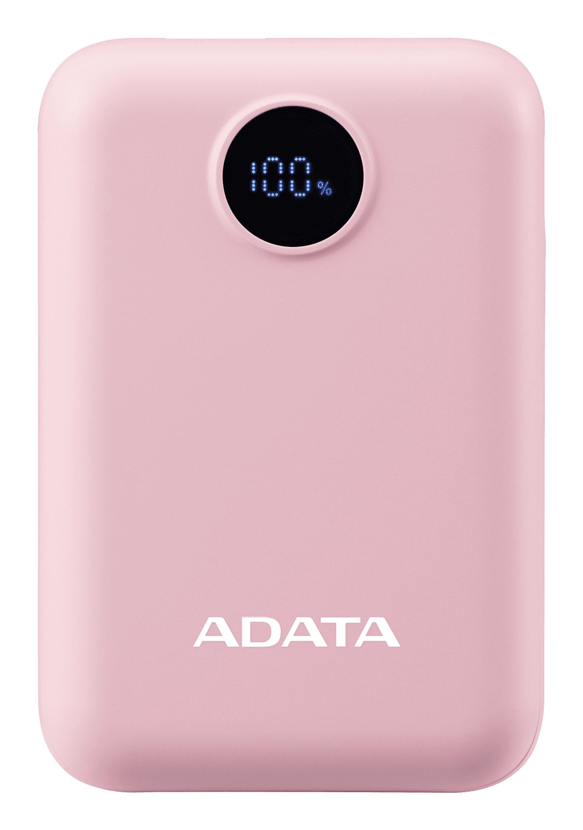 PowerBank ADATA C100 10000 mAh - Carga 2 Dispositivos, Indicador LED, Rosa