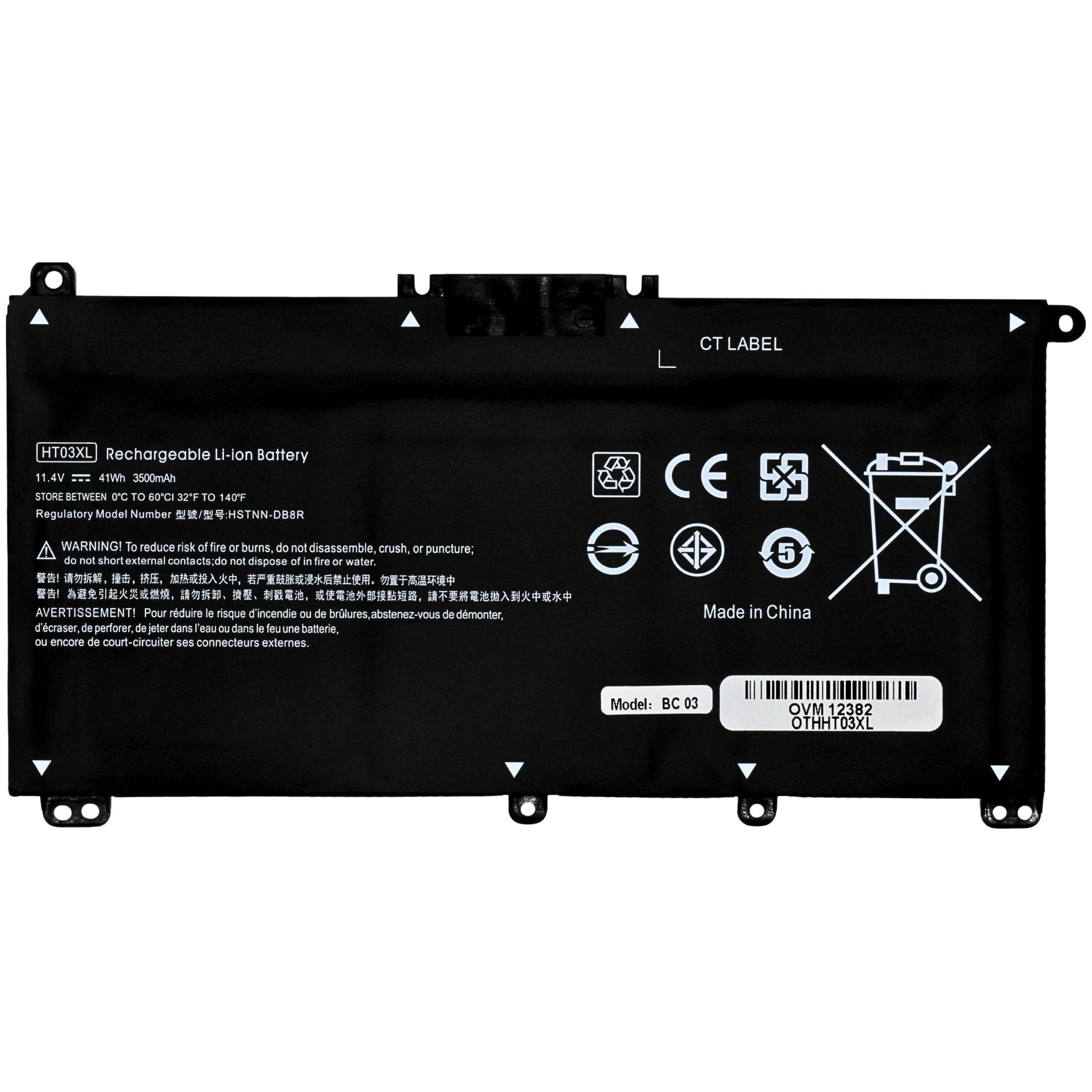 Batería OVALTECH OTHHT03XL 41.9Wh para HP 14 y 15 - Compatible Múltiples Modelos