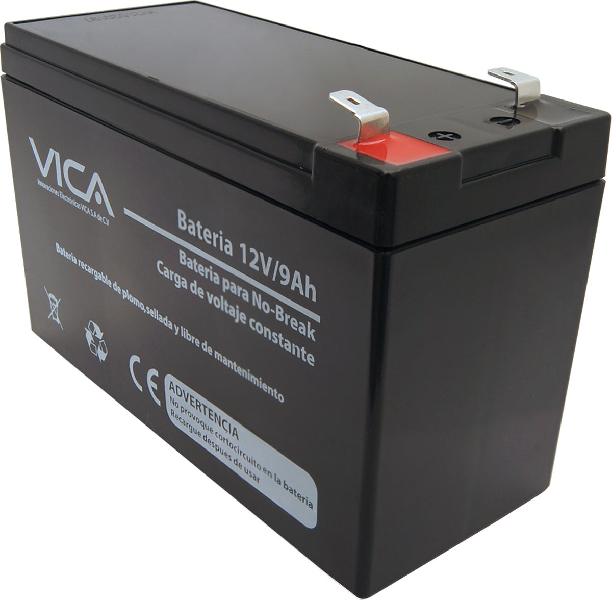 Batería VICA VIC12-9A 12V 9A Sellada - Plomo, 5 años de vida útil Imagen principal del producto