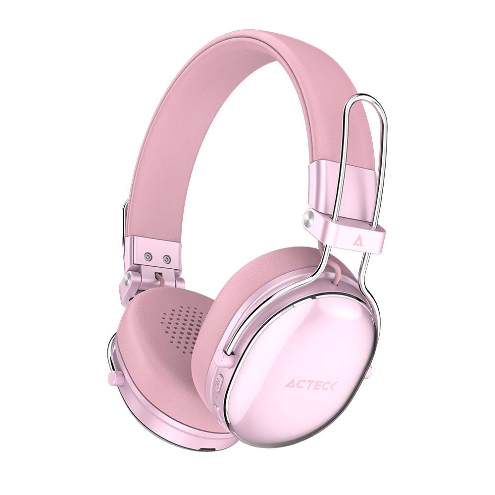 Audífonos Inalámbricos Bluetooth Acteck HP710 - Batería 30h, Rosa