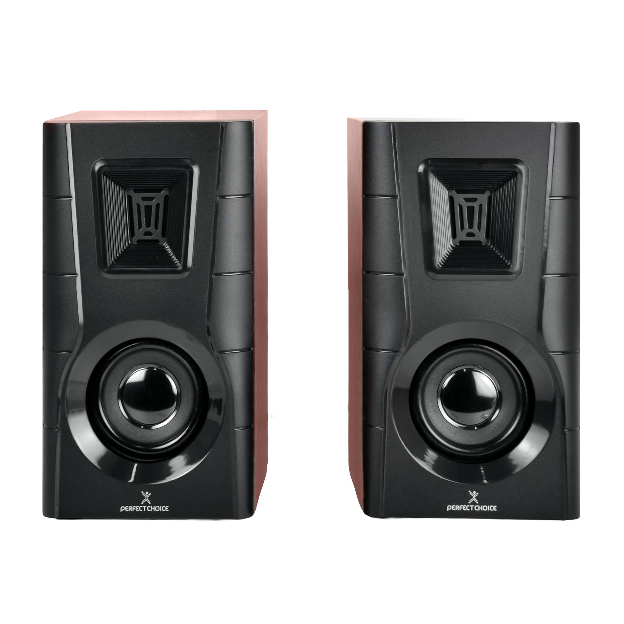 Bocinas Perfect Choice PC-112686 2.0 - Acabado Madera, Sonido Estéreo Imagen principal del producto