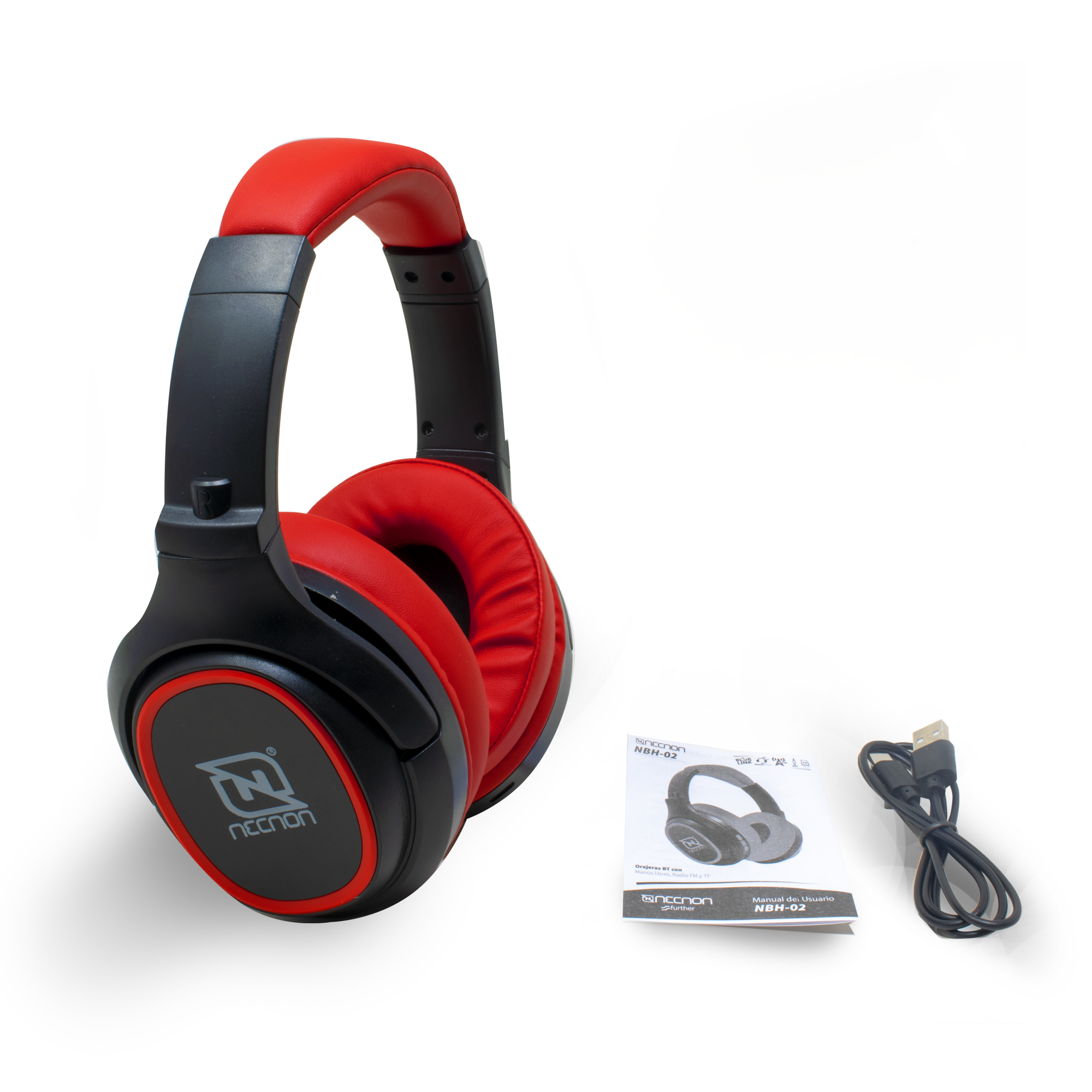 Audífonos Over-Ear Bluetooth NECNON NBH-02 - Cancelación de Ruido, Radio FM y Micro SD Imagen principal del producto