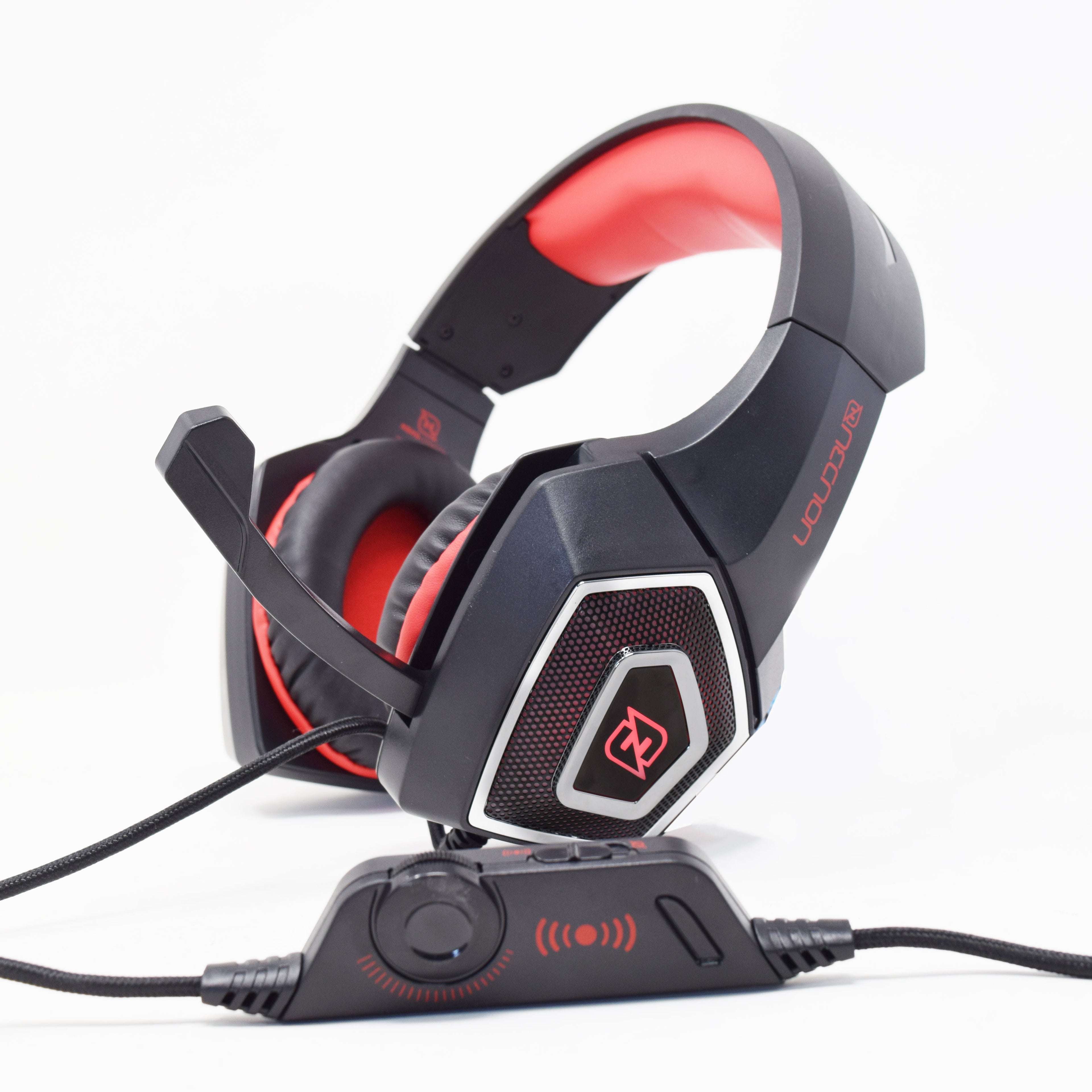 Headset Gaming NECNON NBHG-Dragon Over-Ear LED - Vibración, Micrófono, USB 3.5mm