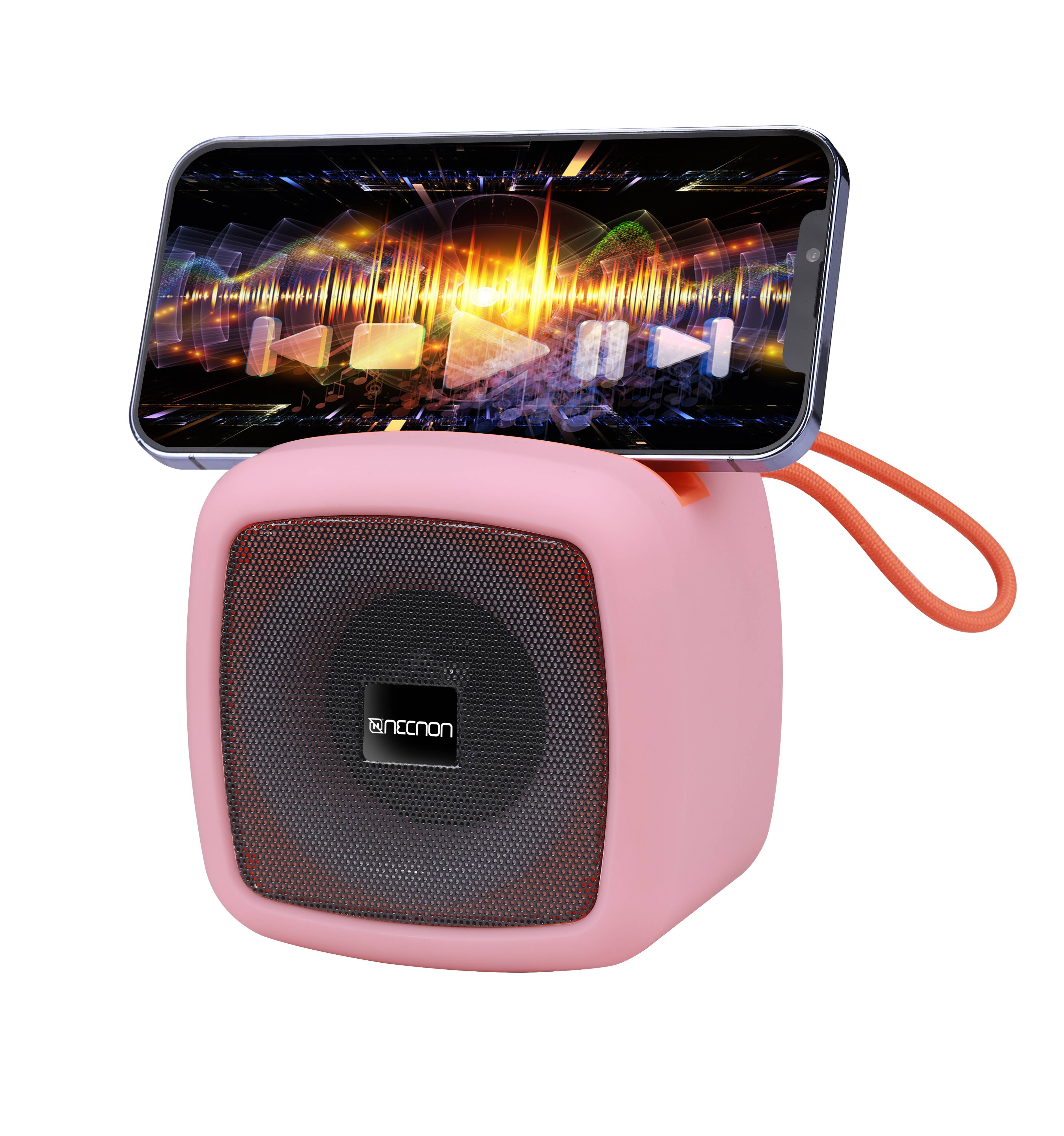 Bocina Portátil Necnon NB-09 - Bluetooth, Compacta y Resistente Rosa Imagen principal del producto