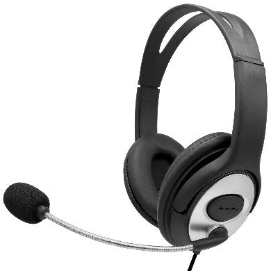 Diadema USB BROBOTIX 263953 con Micrófono - Negro/Plata Imagen principal del producto