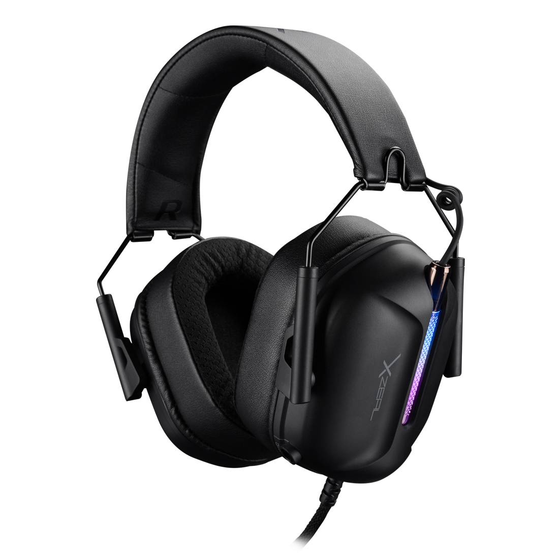 Diadema Xzeal XZHSALRGB1B Alámbrica RGB - Gaming Negro
