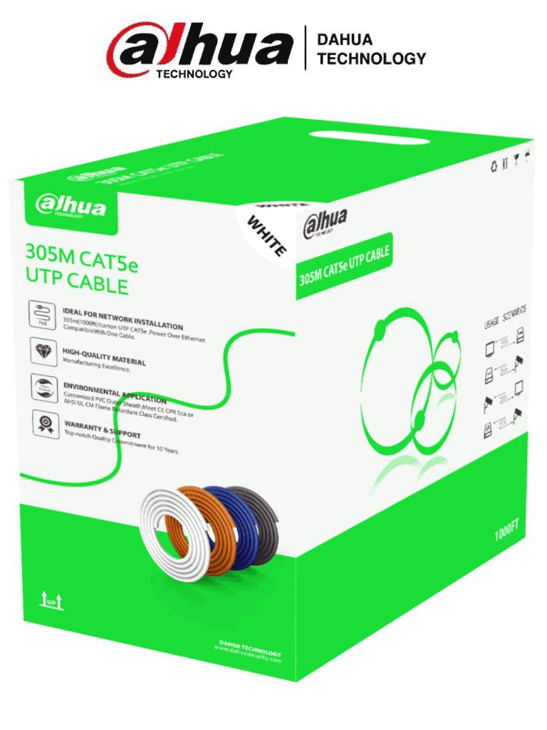 Cable UTP Categoría 5E Dahua DH-PFM922I-5EUN-C 305M - CCA, Bobina