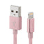 Cable USB A a Lightning DBUGG DB-G-USBLR 1m Rosa - Carga Rápida
