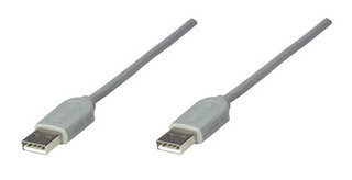 Cable USB Manhattan 317887 tipo A-A 1.8 metros - Gris de alta compatibilidad Imagen principal del producto