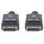 Cable DisplayPort Manhattan 306935 - 4K 60Hz, Blindado, 1 Metro