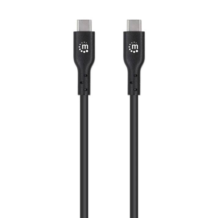 Cable USB C Manhattan 354868 - USB C a USB C, 0.5m, Negro