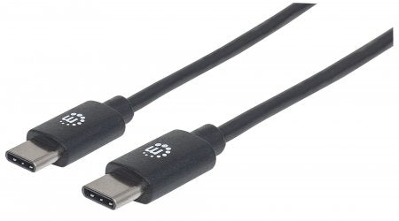 Cable USB C MANHATTAN 354875 - 2 Metros, Carga Rápida, Negro Imagen principal del producto