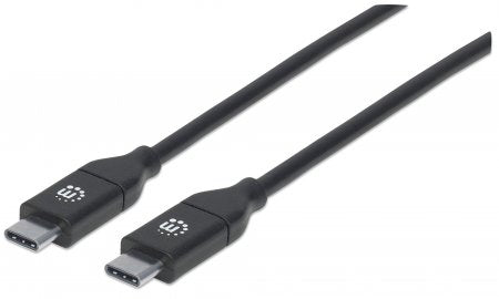 Cable USB-C MANHATTAN Macho a Macho 2m - Carga y Transferencia Rápida