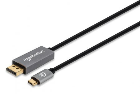Cable USB-C a DisplayPort MANHATTAN 354851 - 3 metros, Alta Resolución Imagen principal del producto