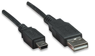 Cable USB Manhattan 333375 Mini B 1.8m - Conexión Confiable USB 2.0