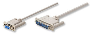 Cable Null Modem Manhattan 314770 DB9-DB25 1.8m - Blindado para Impresoras Imagen principal del producto