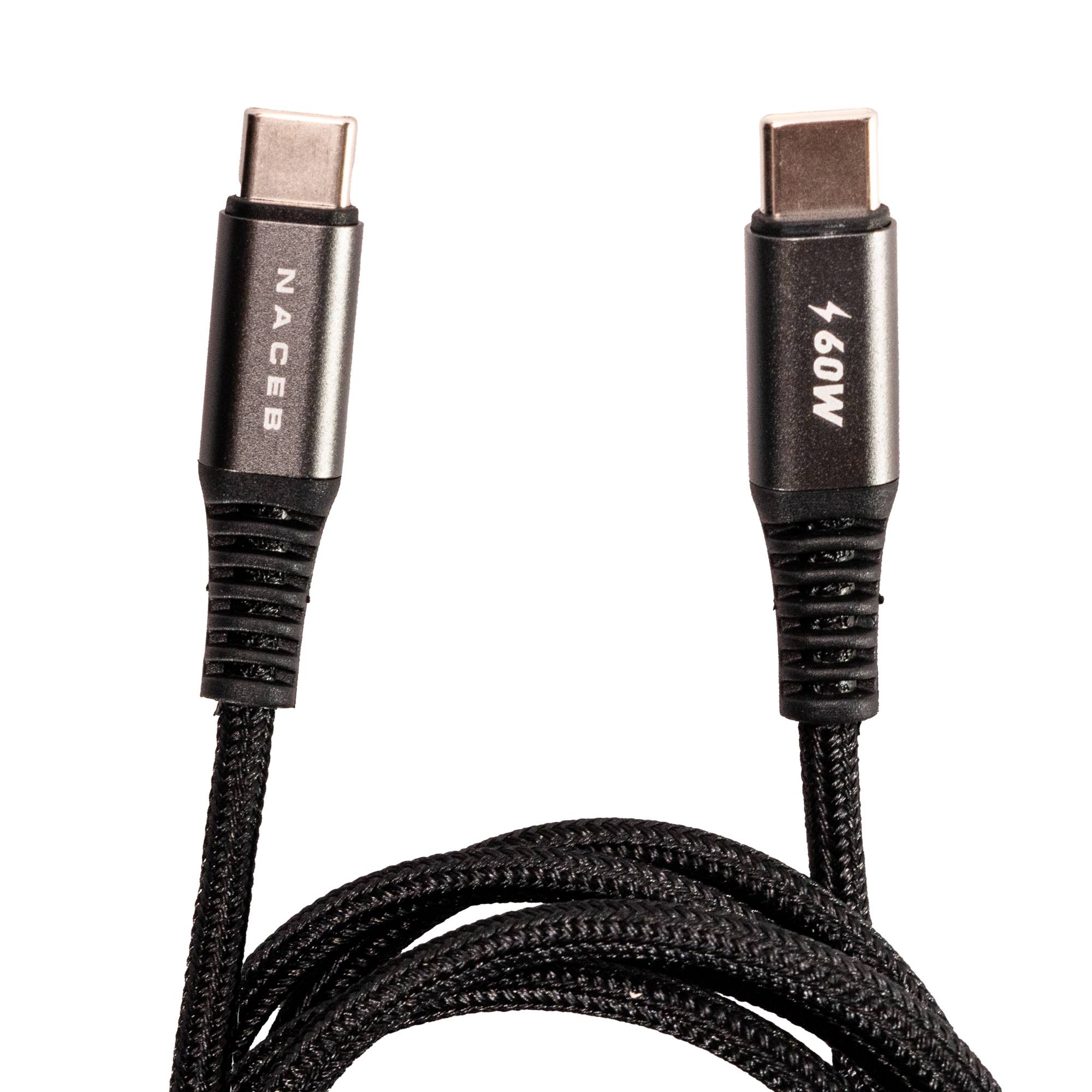 Cable USB Tipo-C Naceb NA-0140 60W 1 Metro - Carga Rápida Imagen principal del producto