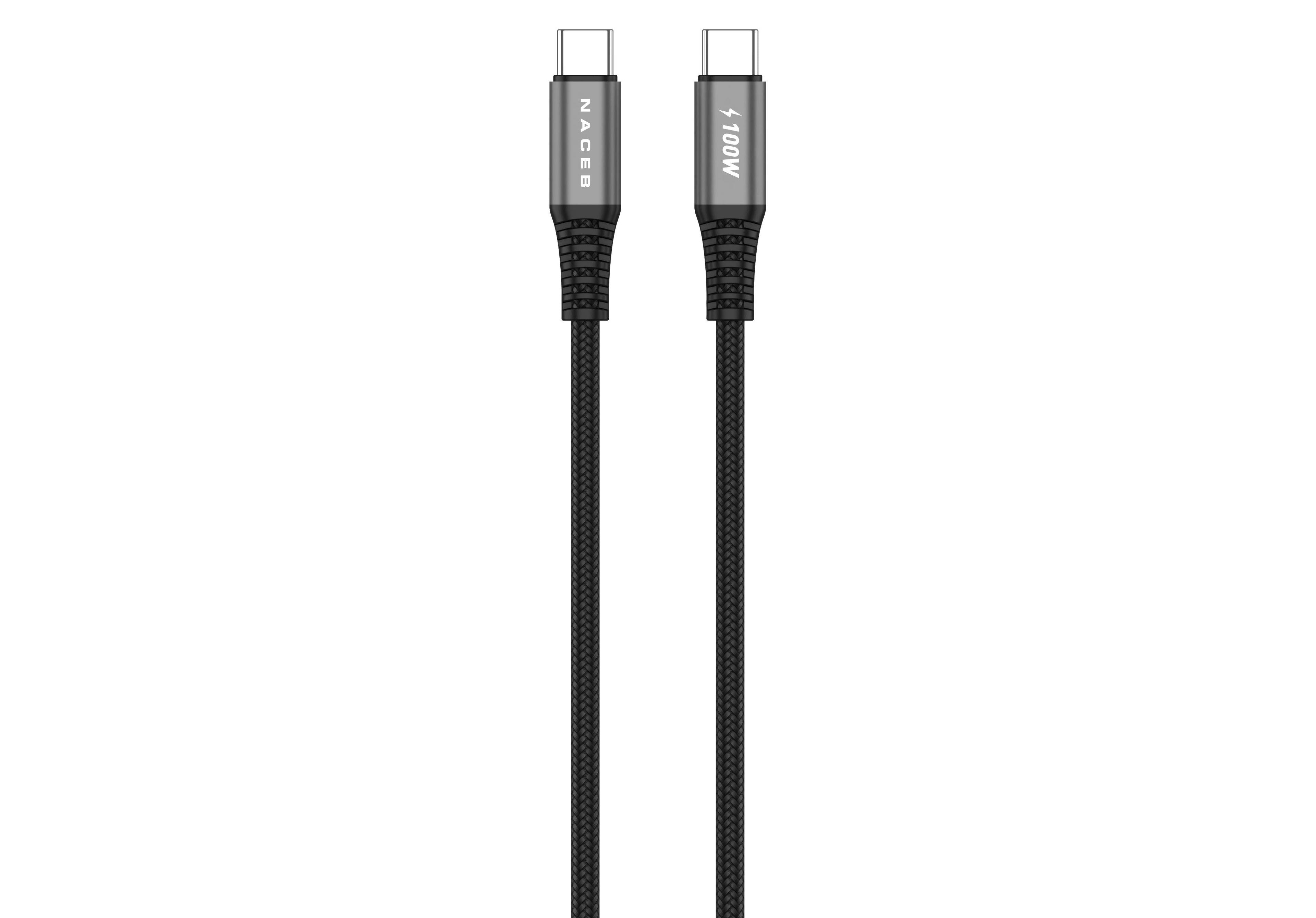Cable Naceb USB Tipo-C a Tipo-C NA-0141 - Carga Rápida 100W