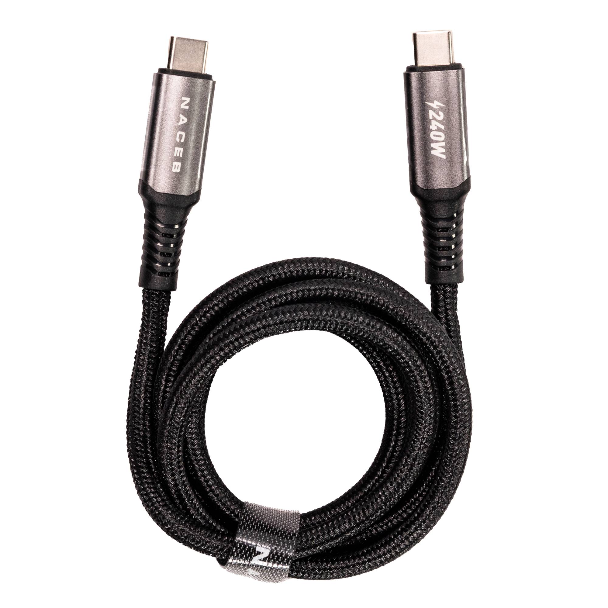 Cable USB Tipo-C a Tipo-C Naceb NA-0142 240W - 1 Metro