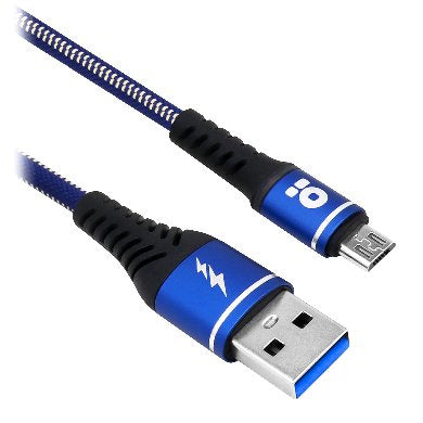 Cable USB Micro B Brobotix 6000717 1.0M - Denim Azul, Conector Seguro Imagen principal del producto