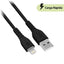 Cable de Carga Rápida Lightning Brobotix 6001752 - 1.0M, PVC Negro