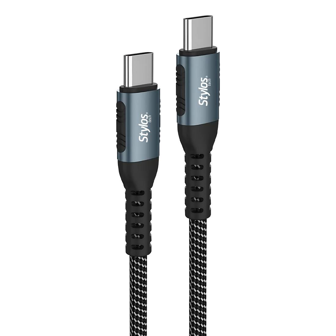 Cable USB Tipo C Stylos STACC01B 100W 2 metros - Carga Rápida Negro Imagen principal del producto