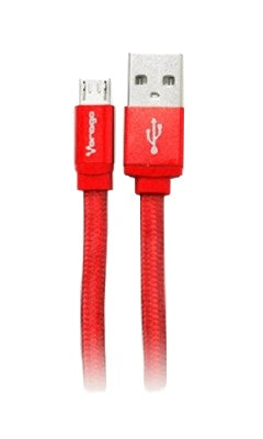 Cable USB VORAGO CAB-113 Micro USB 1 Metro - Carga Rápida, Color Rojo