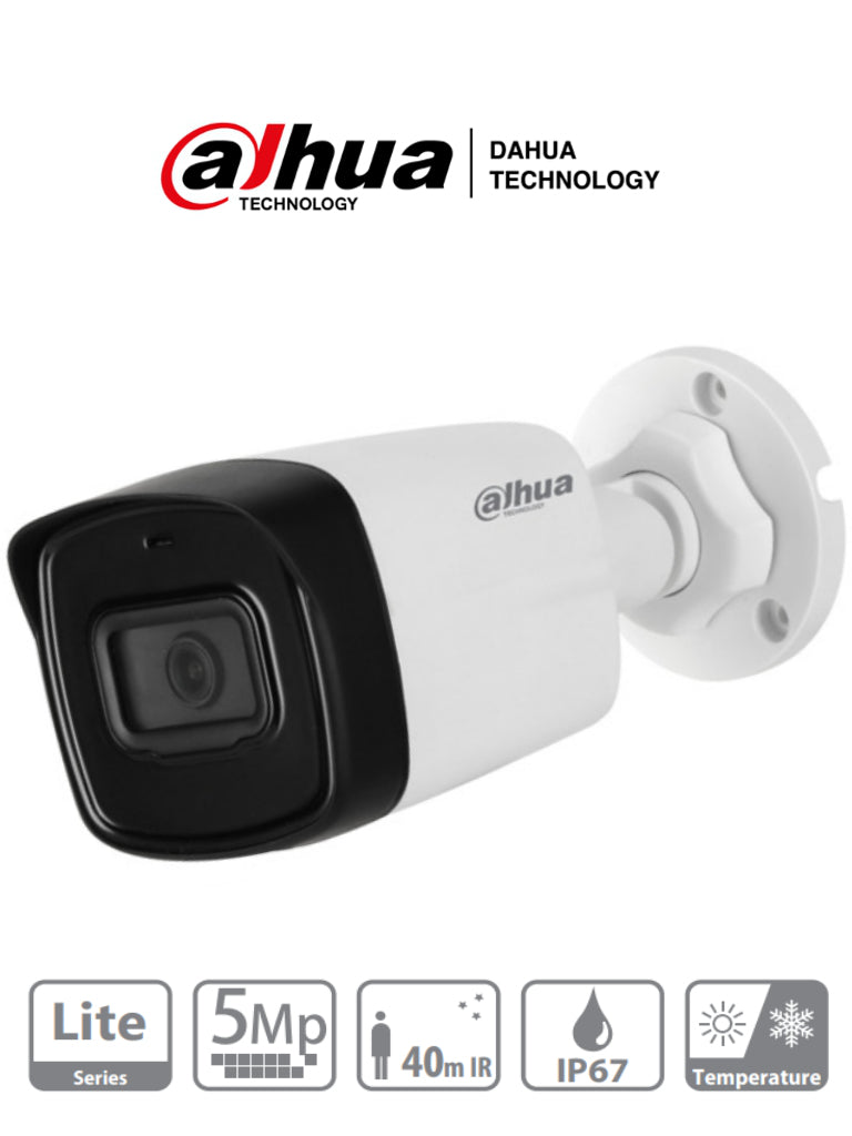Cámara Bullet Dahua HAC-HFW1500TL 5MP - Lente 2.8mm, IR 40m, IP67 Imagen principal del producto