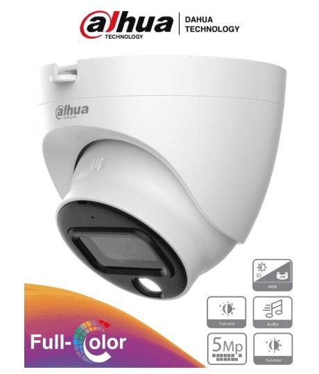 Cámara Domo Dahua HAC-HDW1509TLQ-A-LED 5MP - Visión Color 24/7, Micrófono Integrado Imagen principal del producto