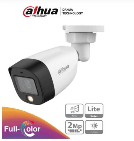 Cámara Bullet Dahua 2MP Full Color 1080p - Visión Nocturna 40m, Micrófono Integrado